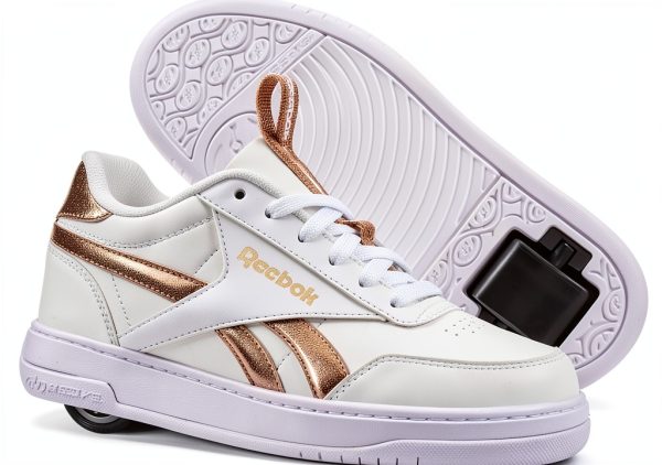Heelys White Gold Girls Skateboarding Shoes-0