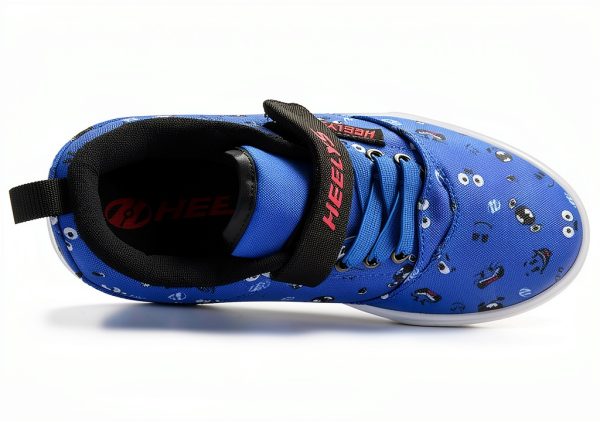 Heelys Kids Skate Shoes Blue Red Black Wheel Shoes-1