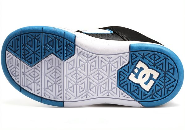 DC Skateboarding Shoes for Kids White/Black/Blue-3