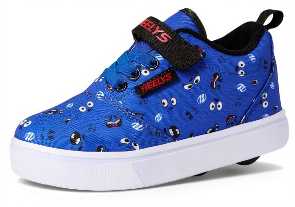 Heelys Kids Skate Shoes Blue Red Black Wheel Shoes-6