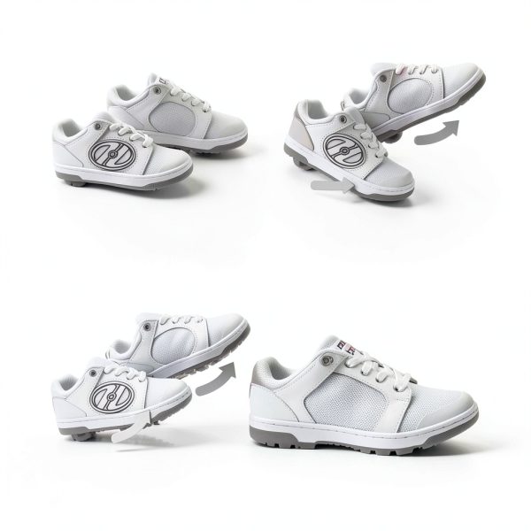 Heelys White Gold Girls Skateboarding Shoes-6