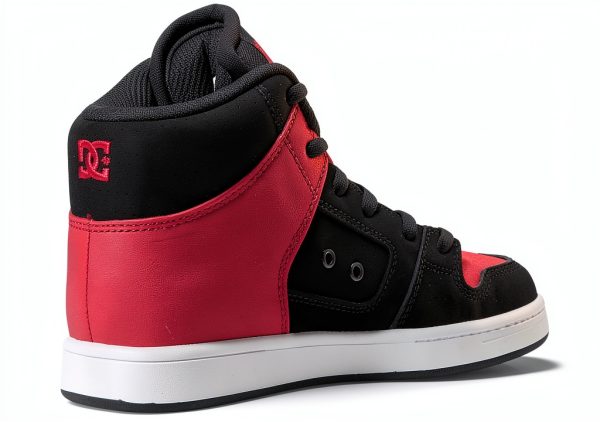 DC Shoes Kids Skate Shoes Black Red Pill Outsole-4