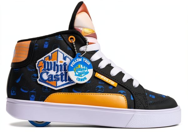 Kids Skate Shoes White Castle Nylon Canvas-0