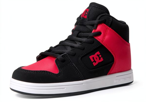 DC Shoes Kids Skate Shoes Black Red Pill Outsole-6