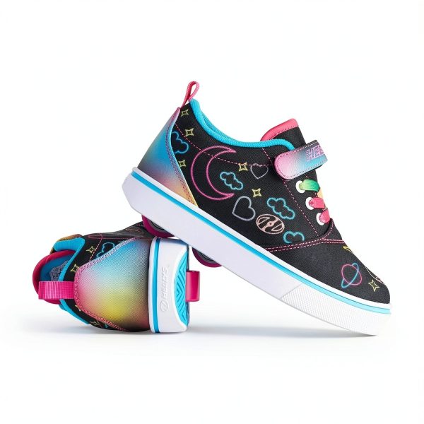 Heelys Girls Skateboarding Shoes Black Hotpink Multi-1