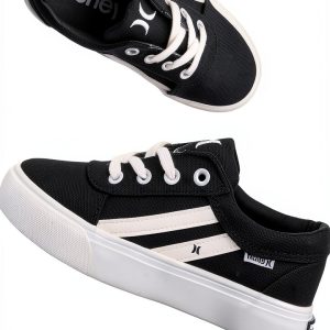 Hurley Girls Skate Shoes Durable Lace Up Design-0
