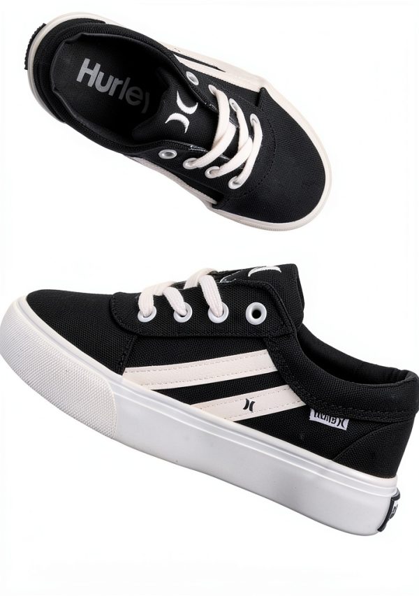 Hurley Girls Skate Shoes Durable Lace Up Design-0