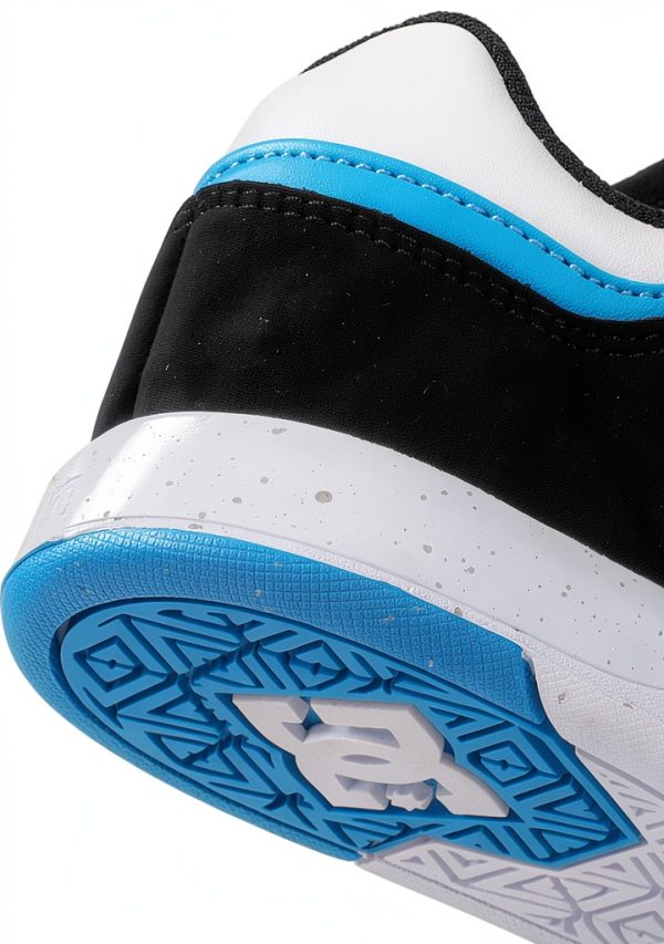 DC Skateboarding Shoes for Kids White/Black/Blue-6