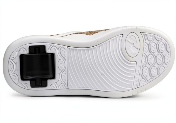 Heelys White Gold Girls Skateboarding Shoes-3