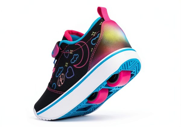 Heelys Girls Skateboarding Shoes Black Hotpink Multi-3