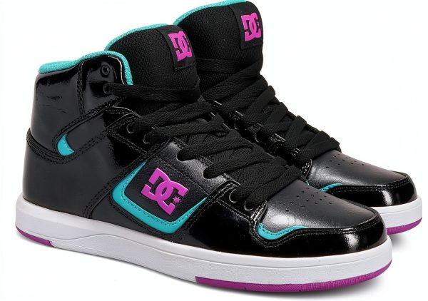 DC Girls Skateboarding Shoes Blk/Pur/Mnt 10 Little Kid-0