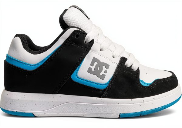 DC Skateboarding Shoes for Kids White/Black/Blue-0