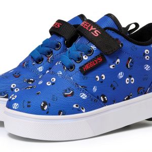 Heelys Kids Skate Shoes Blue Red Black Wheel Shoes-0