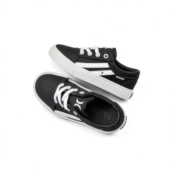 Hurley Girls Skate Shoes Durable Lace Up Design-4