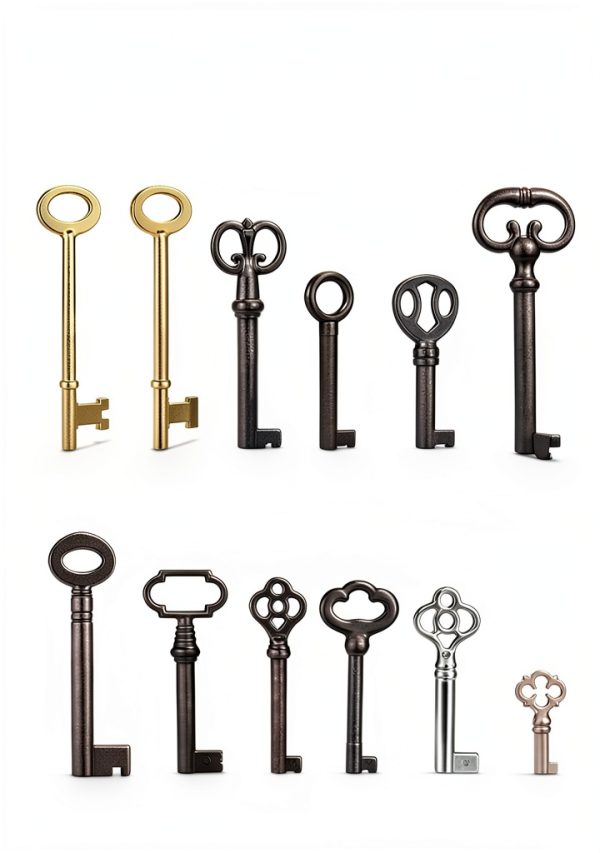 Skeleton Key Set, 26-Key Universal Replacement Skeleton Keys Kit for Antique Dresser, Chinese Cabinet, Antique Furniture and Old Style Cabinets or Doors, Collectible Gift-6