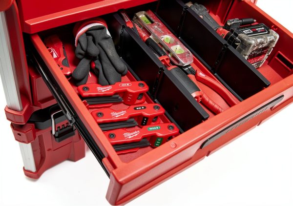 Milwaukee Electric 17-Key Folding HEX Key Set Red Metal 270° Rotation-3