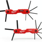 Milwaukee Electric 17-Key Folding HEX Key Set Red Metal 270° Rotation-0