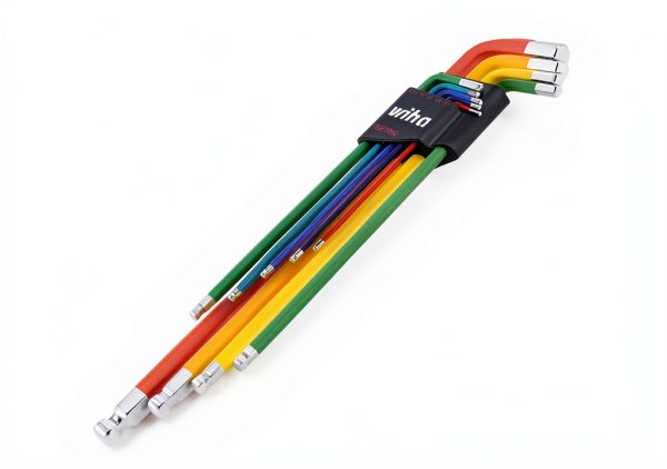 Wiha Ball End Hex L-Key Set 66980 - 9-Piece Metric, Color-Coded Grip-1