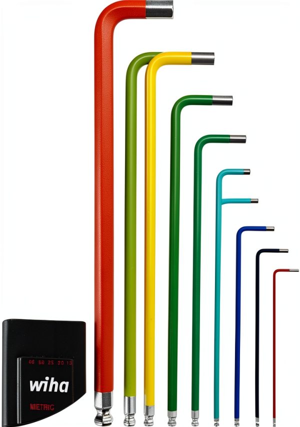 Wiha Ball End Hex L-Key Set 66980 - 9-Piece Metric, Color-Coded Grip-3