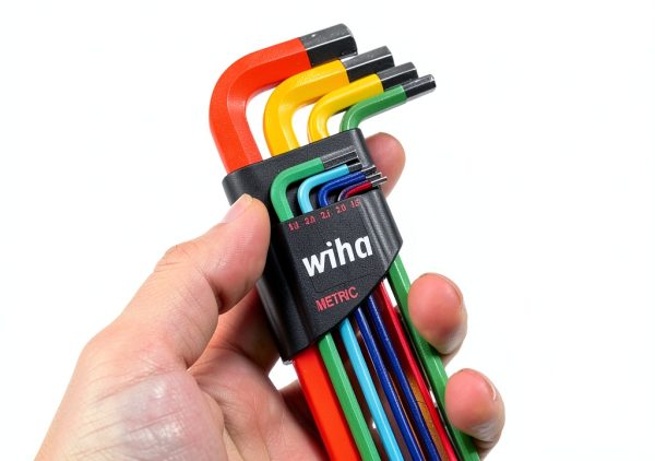 Wiha Ball End Hex L-Key Set 66980 - 9-Piece Metric, Color-Coded Grip-7