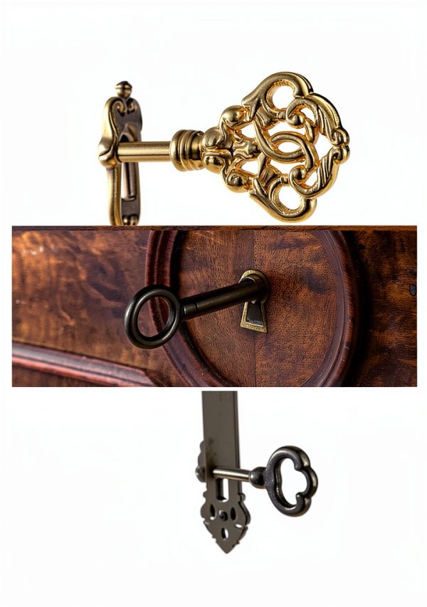 Skeleton Key Set, 26-Key Universal Replacement Skeleton Keys Kit for Antique Dresser, Chinese Cabinet, Antique Furniture and Old Style Cabinets or Doors, Collectible Gift-1