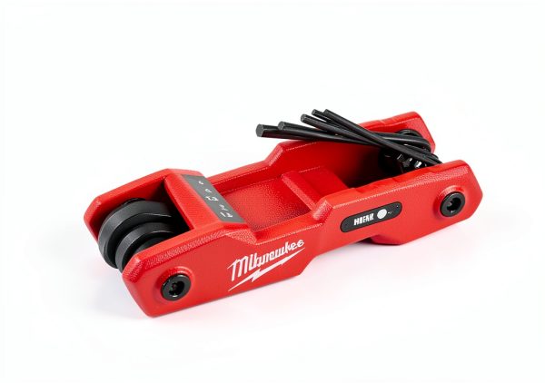 Milwaukee Electric 17-Key Folding HEX Key Set Red Metal 270° Rotation-2