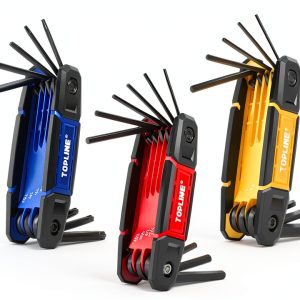 Topline 25-Piece Folding Allen Wrench Set, SAE, Metric, Torx Hex Key Set Included, 3 Pack Portable Allen Key Set for Basic Home Repair and General Applications-0