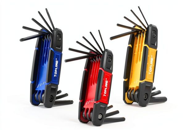 Topline 25-Piece Folding Allen Wrench Set, SAE, Metric, Torx Hex Key Set Included, 3 Pack Portable Allen Key Set for Basic Home Repair and General Applications-0