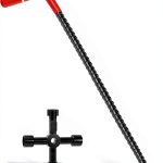 Water Meter Key 17in Shut Off Tool with 4-Way Utility Keys Rkiiqii-0