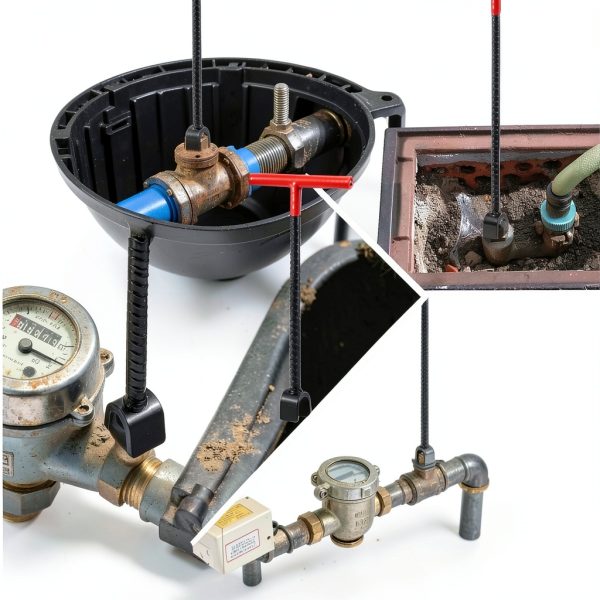 Water Meter Key 17in Shut Off Tool with 4-Way Utility Keys Rkiiqii-6