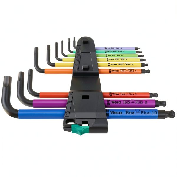 Wera Tools 05073593001 950 SPKL/9 SM N SB Long ARM HEX Key Set, One Size, Multi-2