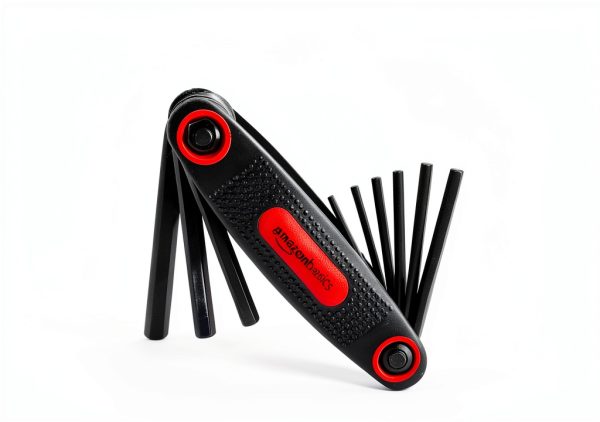 Amazon Basics Folding Hex Key Set 3‑Pack Metric SAE Star Durable Black-4